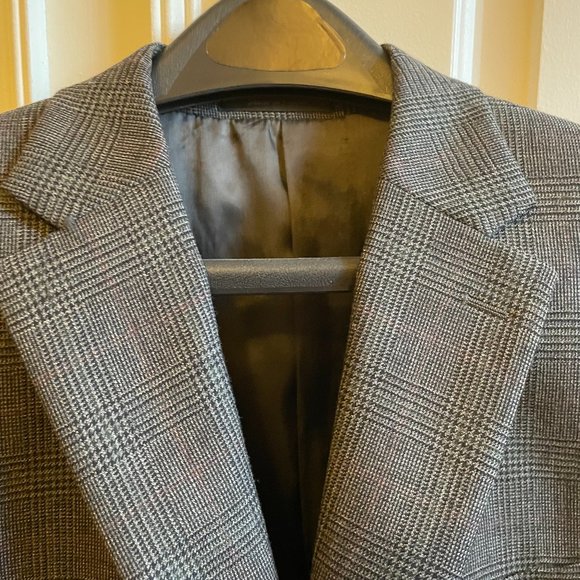 Ralph Lauren Wool Sport Coat, 42S Black Glen Plaid - Picture 2 of 11